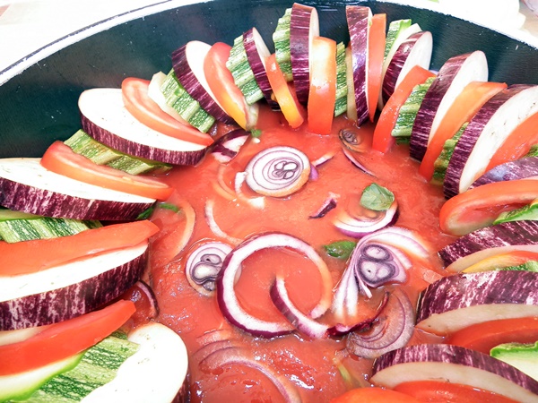 Metodo per preparare una parmigiana di verdure